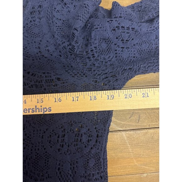 American Eagle Outfitters Womens Navy Blue Lace Bell Sleeve Dress M/M - Picture 5 of 5